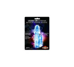 Light Up Vibrating Pleasure Sleeve Blue 